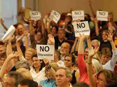 Protest against Chloramine