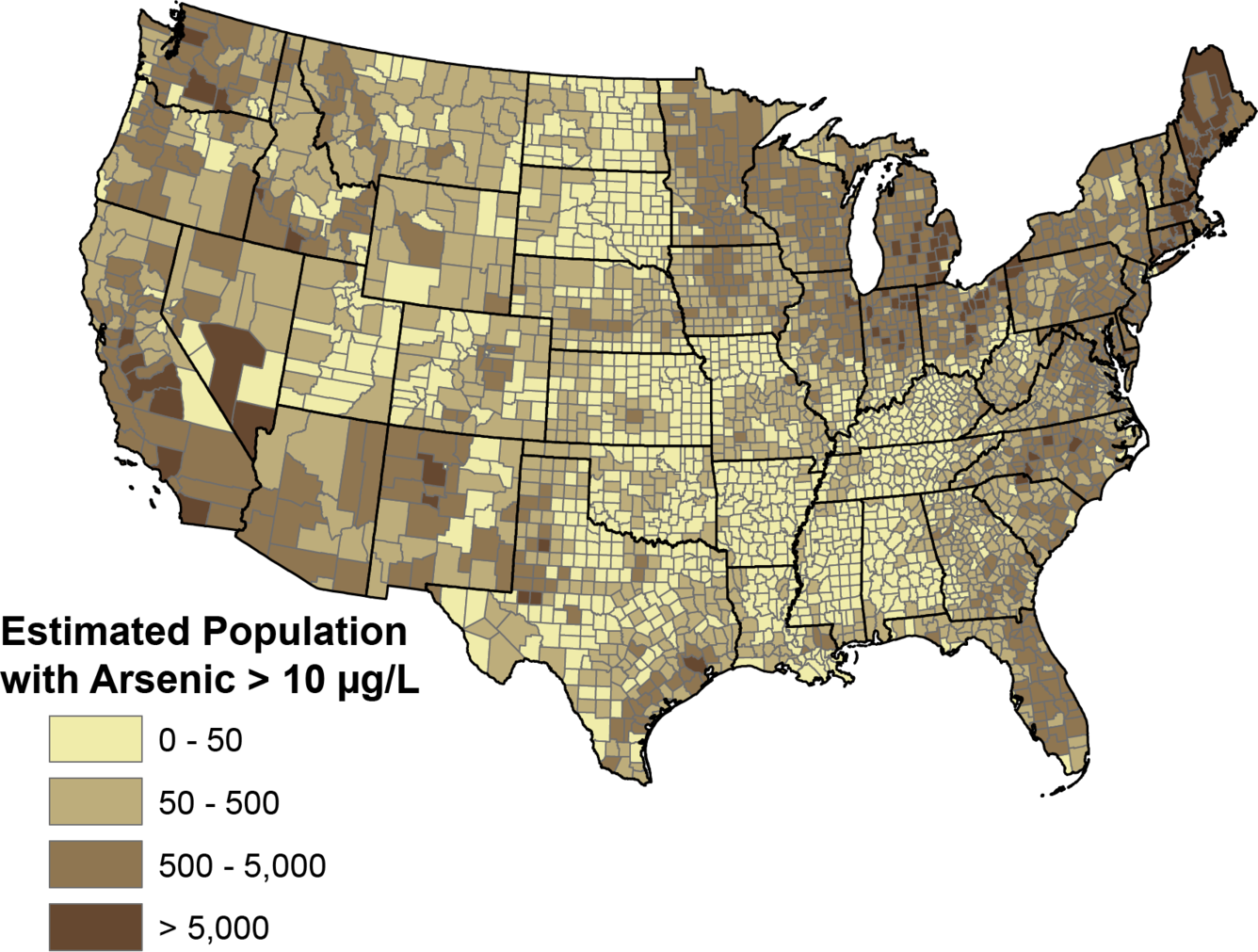 Arsenic Map USA