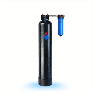 Single-tank whole-house water filtration system with one 12 x 52 GAC carbon tank